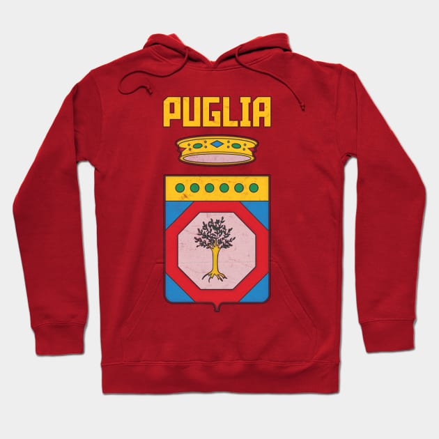 Apulia/Puglia Italy Region Coat of Arms / Vintage Style Hoodie by DankFutura